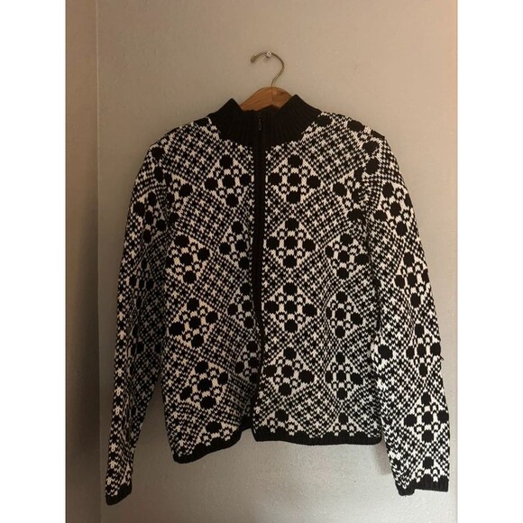 Talbots Sweaters - Vintage Talbots zip front 100% cotton sweater